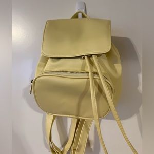 NWT yellow backpack purse